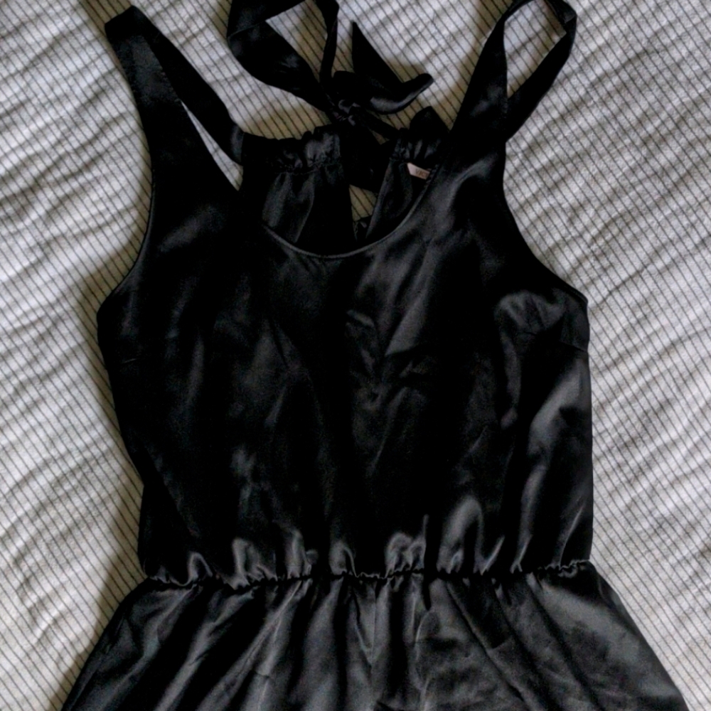 Romper Black Silky